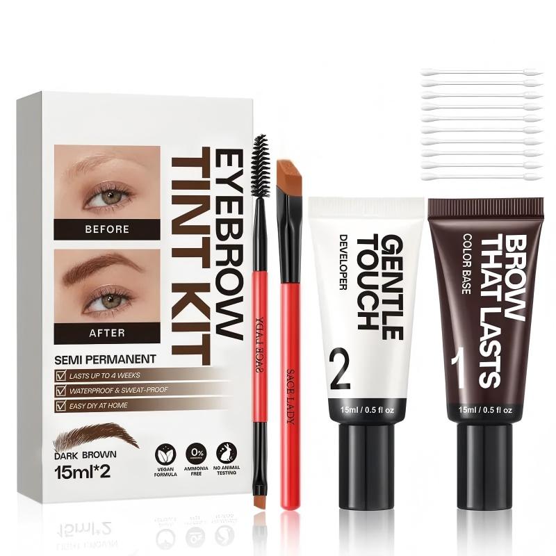 Eyebrow Tint Kit,Long-lasting Waterproof Sweat-proof Eyebrow Dye Paste Set