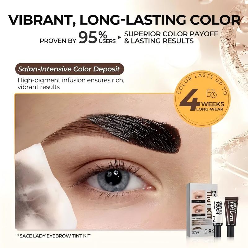 Eyebrow Tint Kit,Long-lasting Waterproof Sweat-proof Eyebrow Dye Paste Set