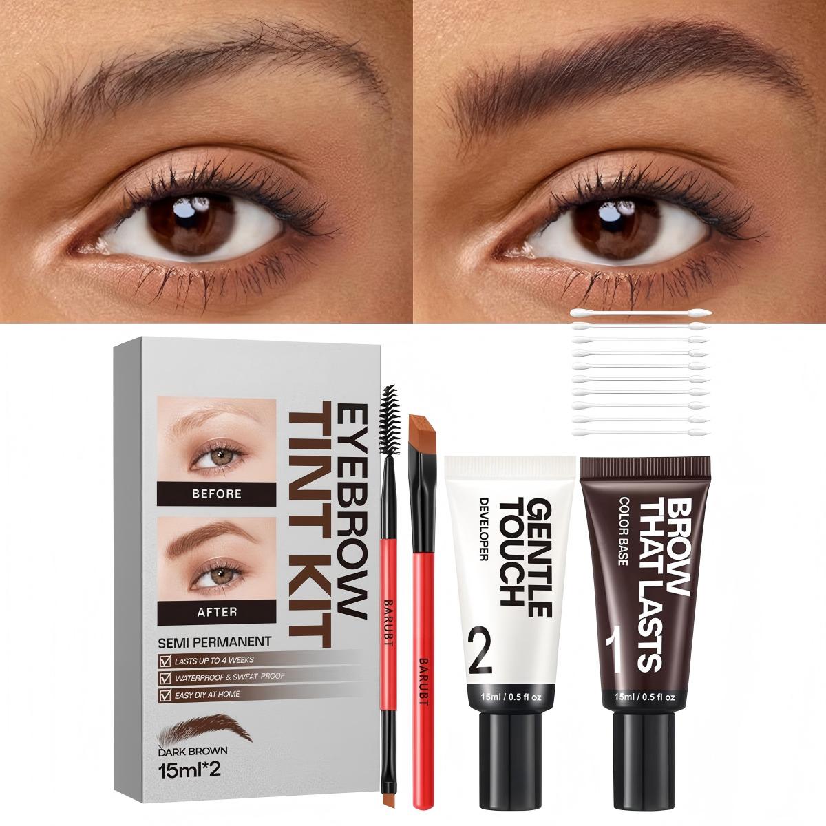 Eyebrow Tint Kit,Long-lasting Waterproof Sweat-proof Eyebrow Dye Paste Set