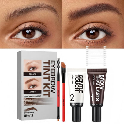 Eyebrow Tint Kit,Long-lasting Waterproof Sweat-proof Eyebrow Dye Paste Set
