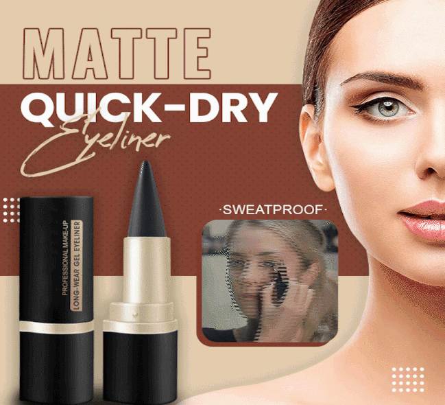 Matte Quick-Dry Eyeliner – Waterproof, Smudge-Proof & Gift-Ready! 💄🎁